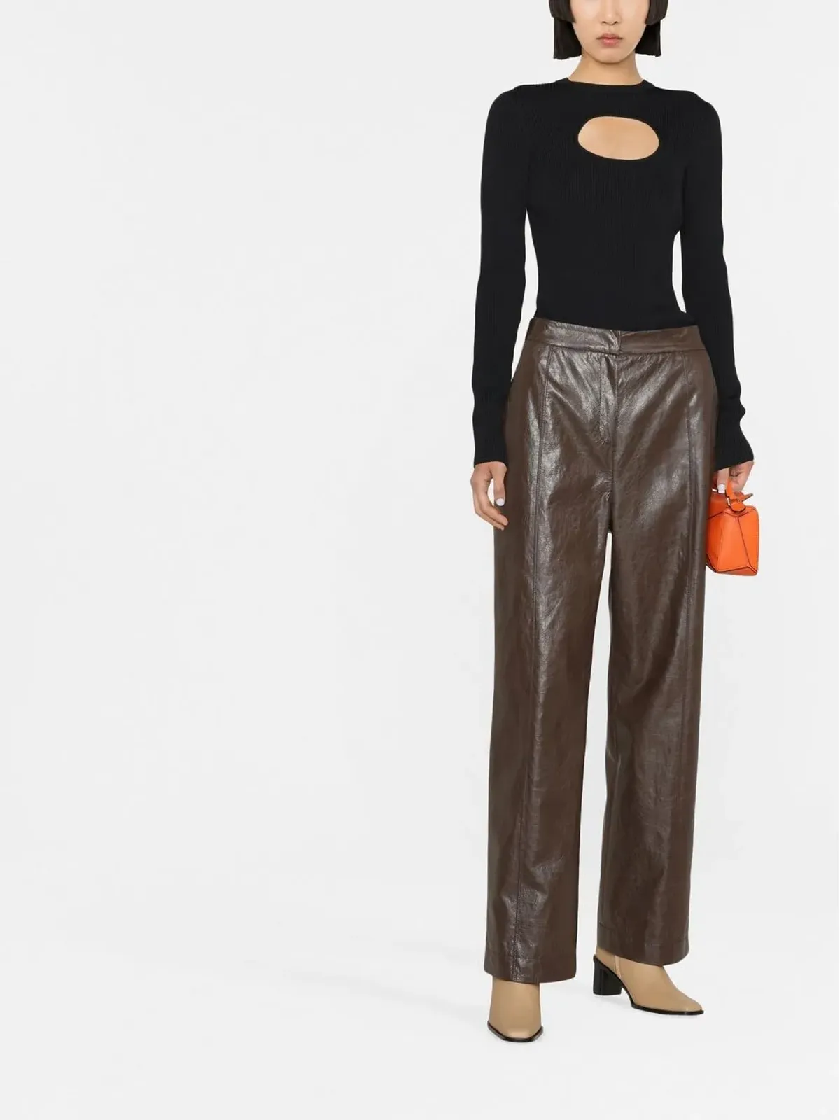 Sonia Rykiel カットアウト長袖トップス - ブラック - 画像2