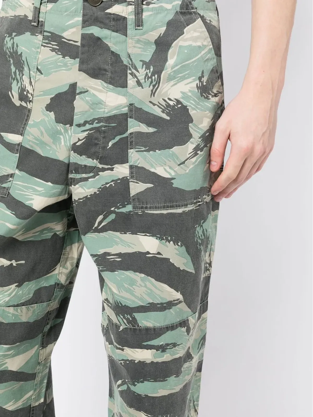 Maharishi 迷彩プリント ストレートパンツ - グリーン - 画像5