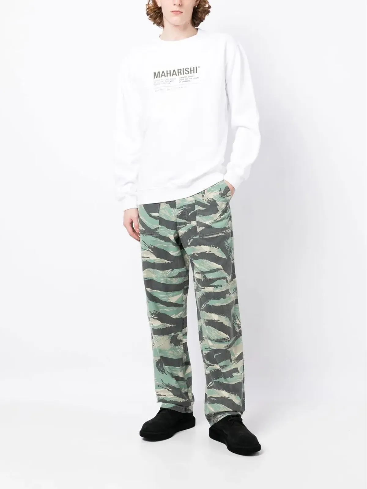 Maharishi 迷彩プリント ストレートパンツ - グリーン - 画像2