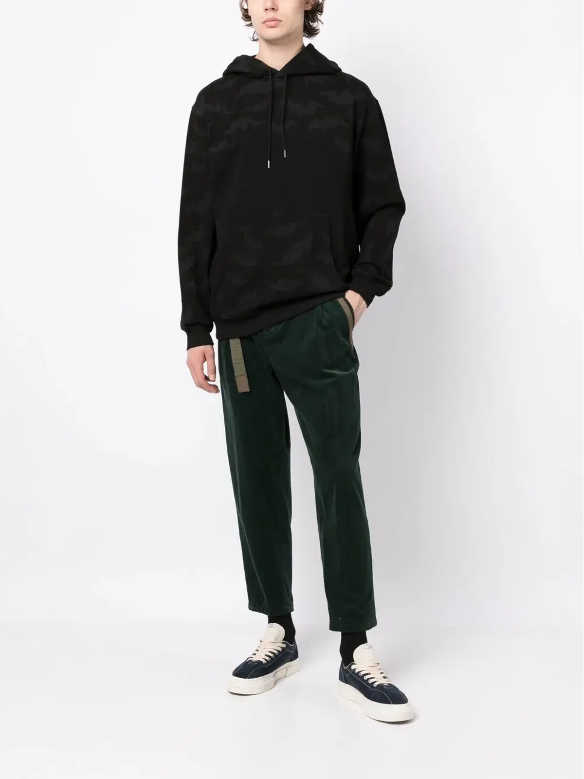 Maharishi バットプリント コットン フーディー - 画像2