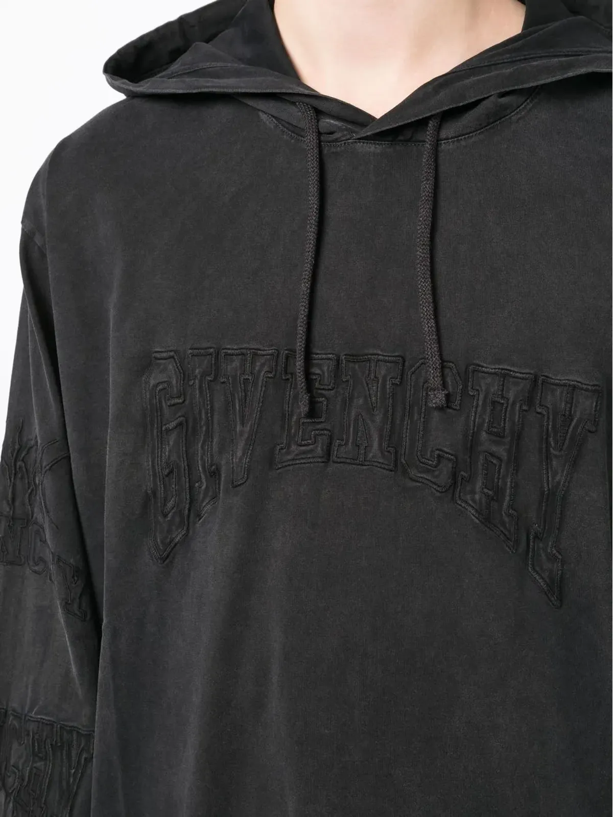 Givenchy 刺繍ロゴ入りフェードエフェクトパーカー - 画像5