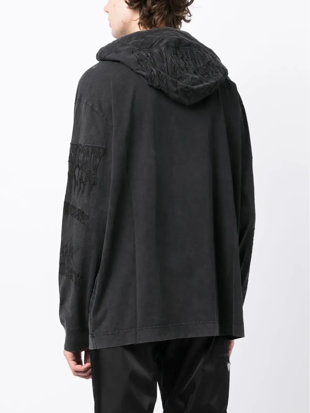 Givenchy 刺繍ロゴ入りフェードエフェクトパーカー - 画像4