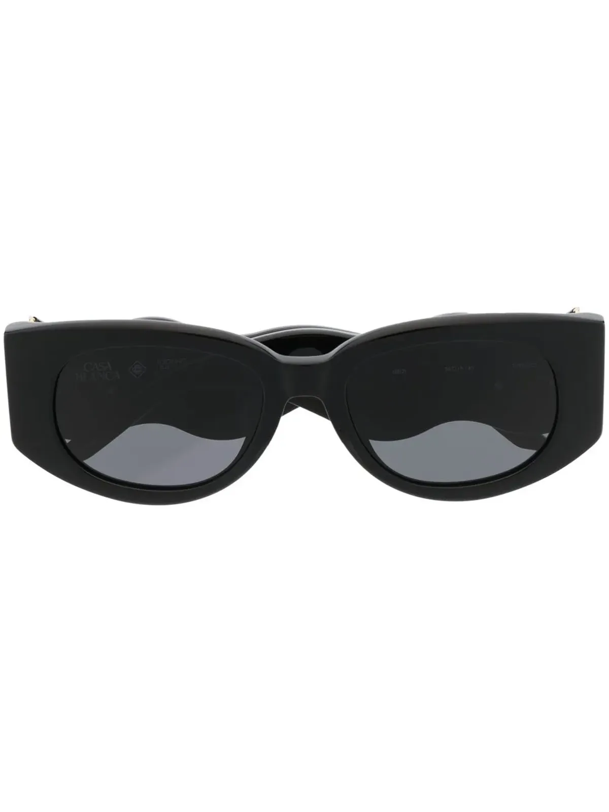Casablanca Memphis oval-frame sunglasses - Black - 画像1