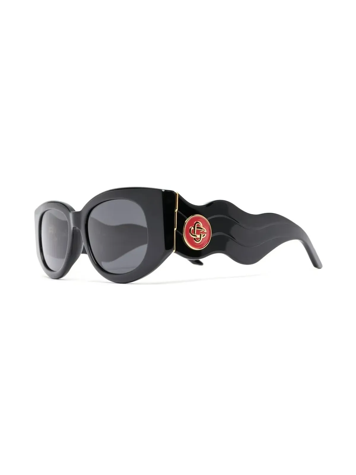 Casablanca Memphis oval-frame sunglasses - Black - 画像2