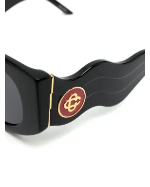 Casablanca Memphis oval-frame sunglasses - Black - サムネイル3