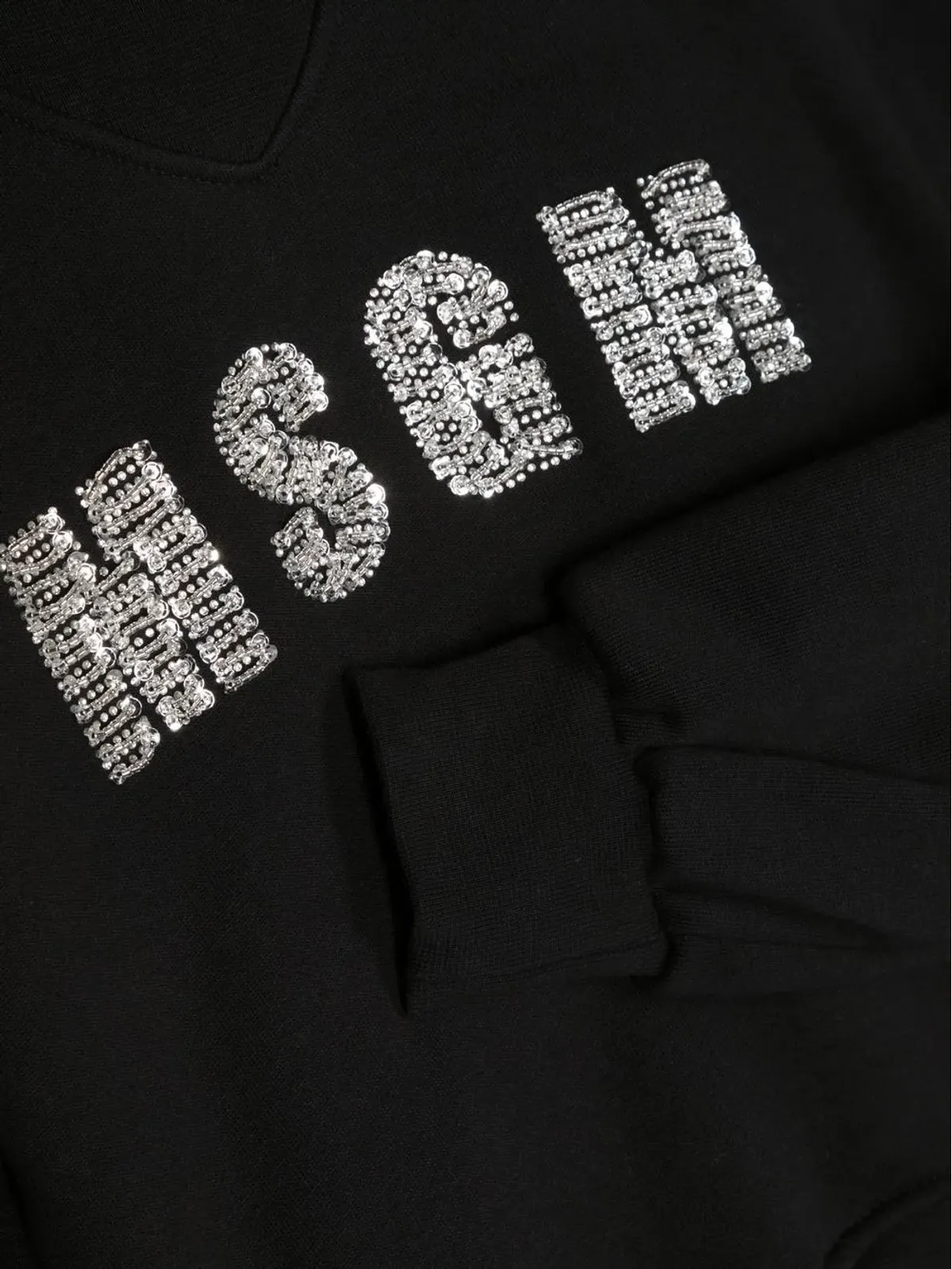 MSGM Kids クリスタルロゴスウェットシャツ - ブラック - 画像3