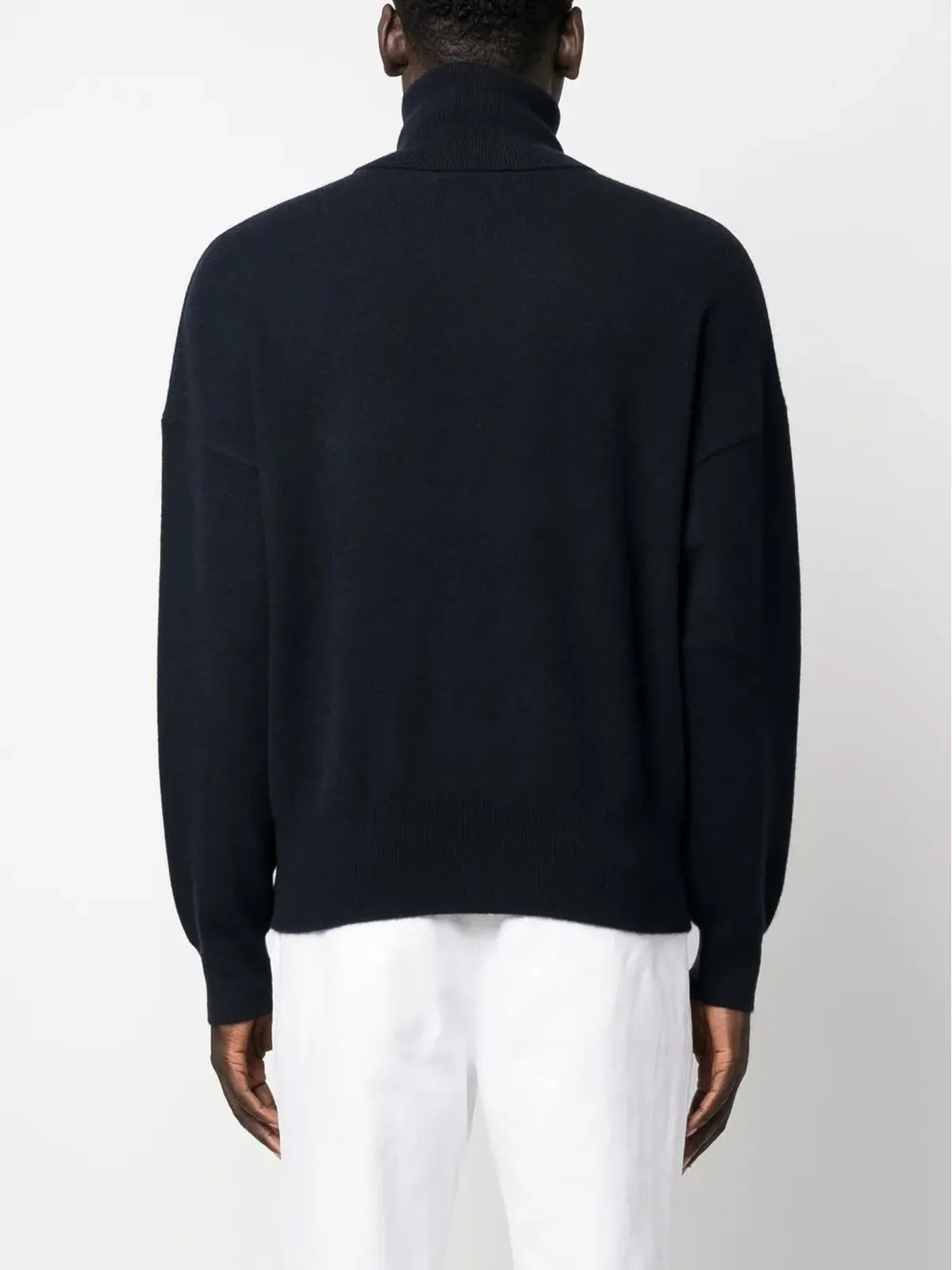 extreme cashmere ネイビー ロールネックニットセーター - 画像5