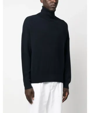 extreme cashmere ネイビー ロールネックニットセーター - サムネイル4