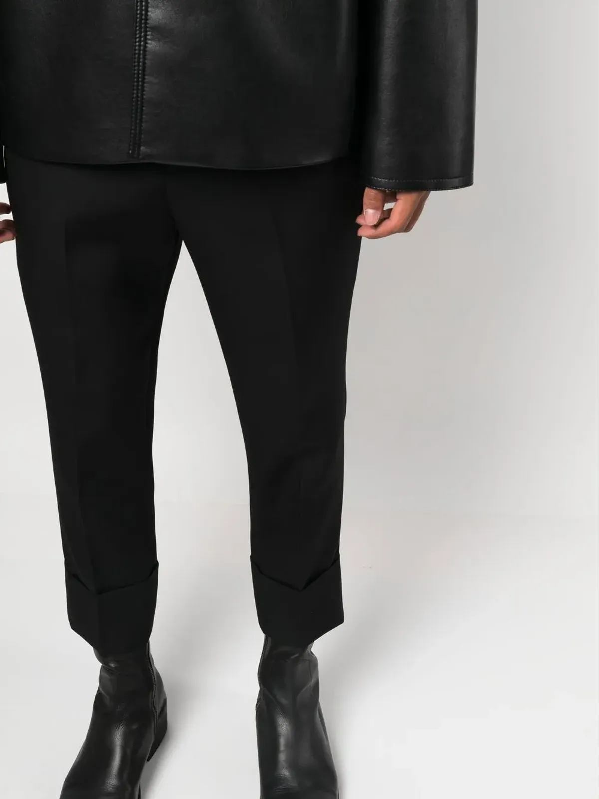 SAPIO クロップドウールパンツ - ブラック - 画像5