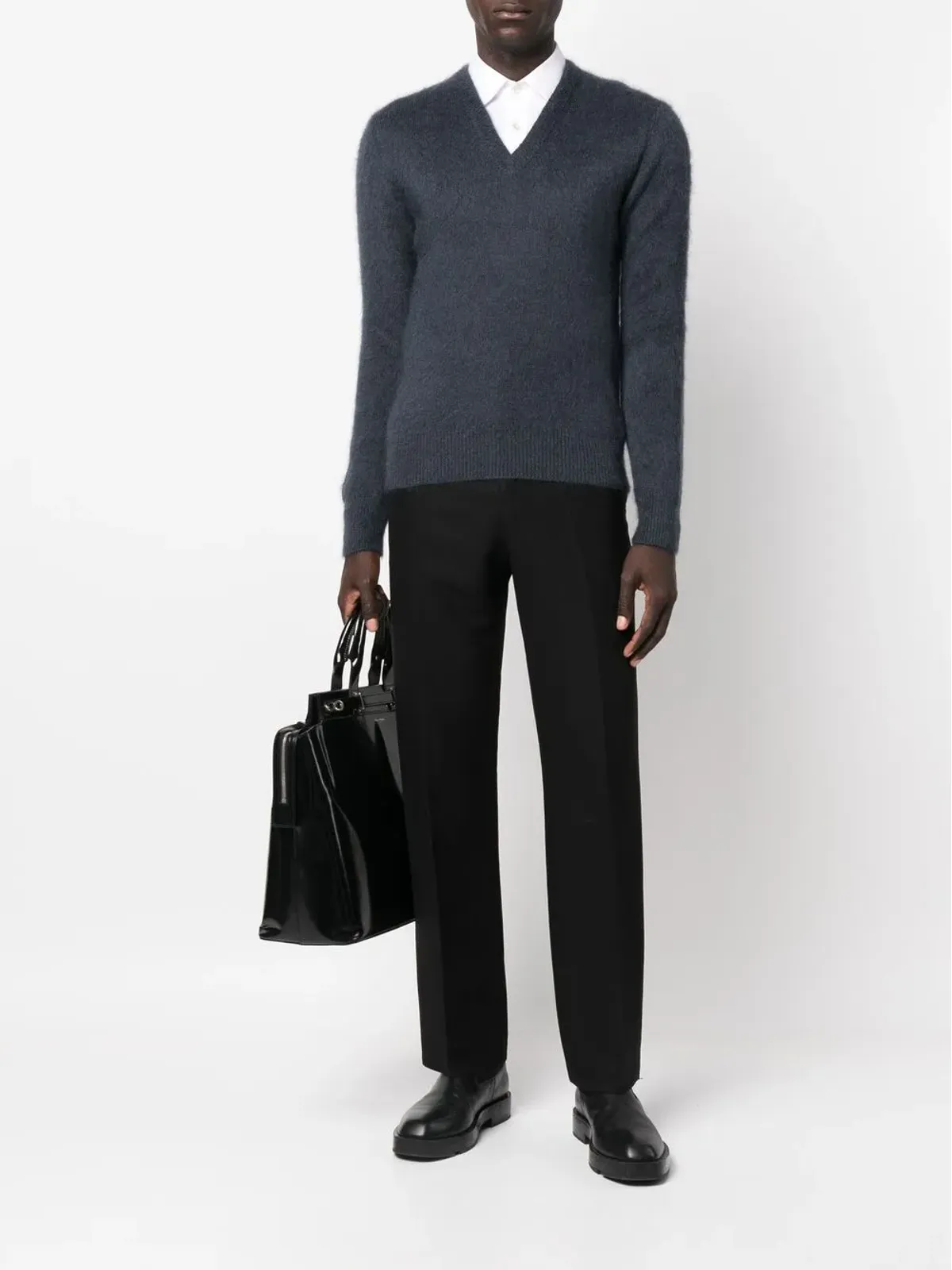 TOM FORD Vネックニットセーター - Blue - 画像2