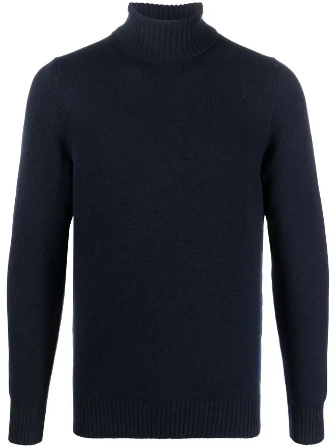 Drumohr Drumohr cashmere roll neck jumper - Blueの商品画像