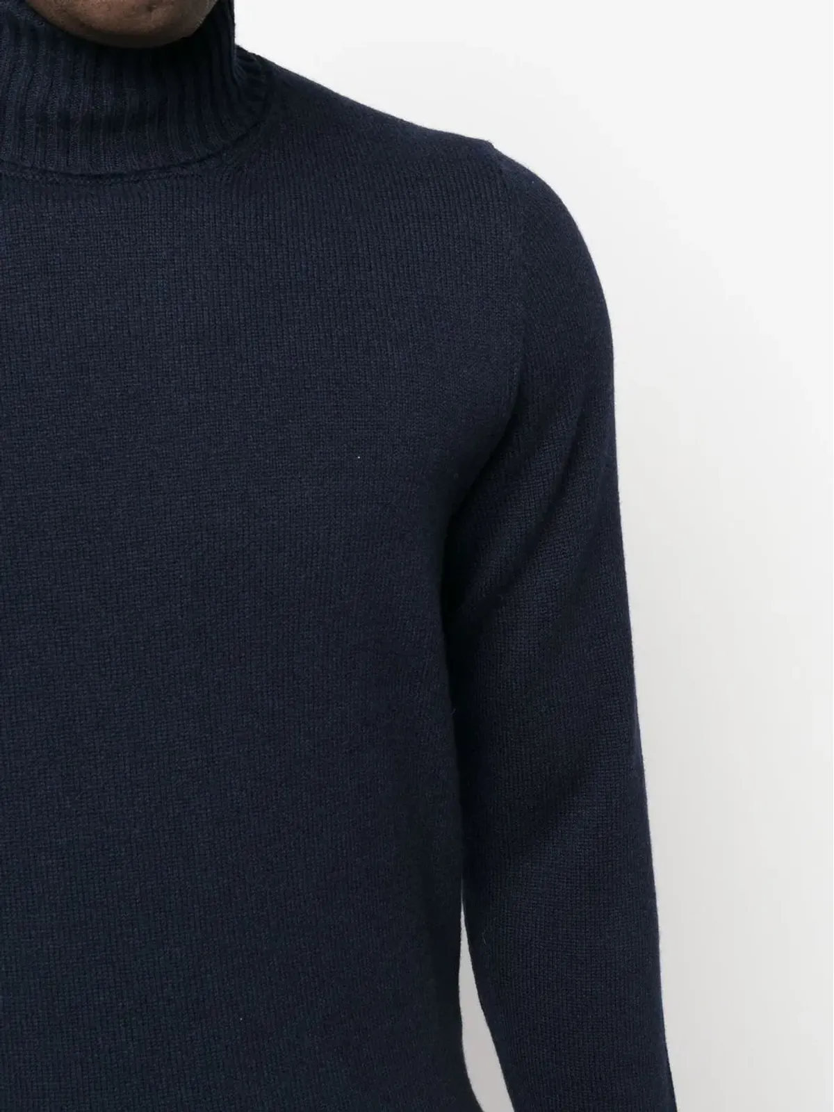 Drumohr cashmere roll neck jumper - Blue - 画像5