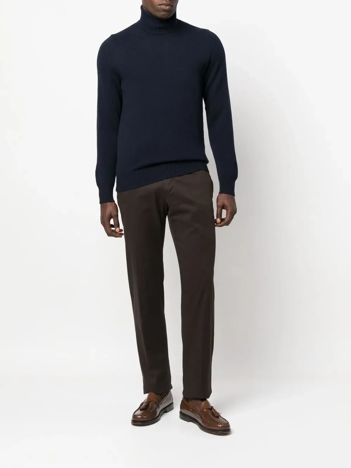 Drumohr cashmere roll neck jumper - Blue - 画像2