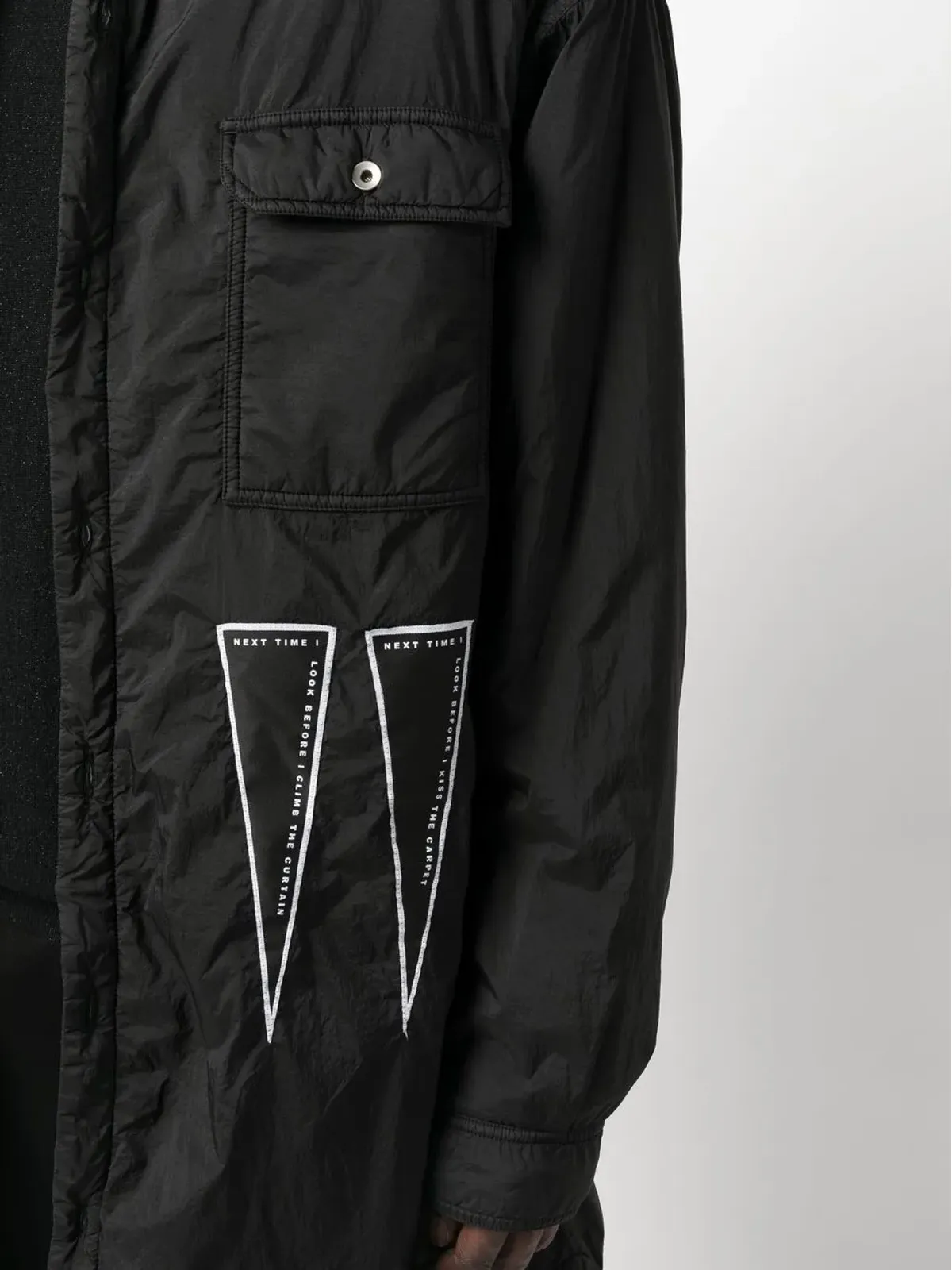 Rick Owens DRKSHDW ロングシャツジャケット ブラック - 画像5