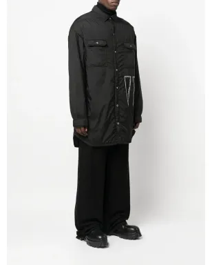 Rick Owens DRKSHDW ロングシャツジャケット ブラック - サムネイル3