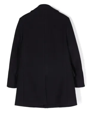 Fay Kids レイヤード・シングルブレストコート - ブルー - サムネイル2