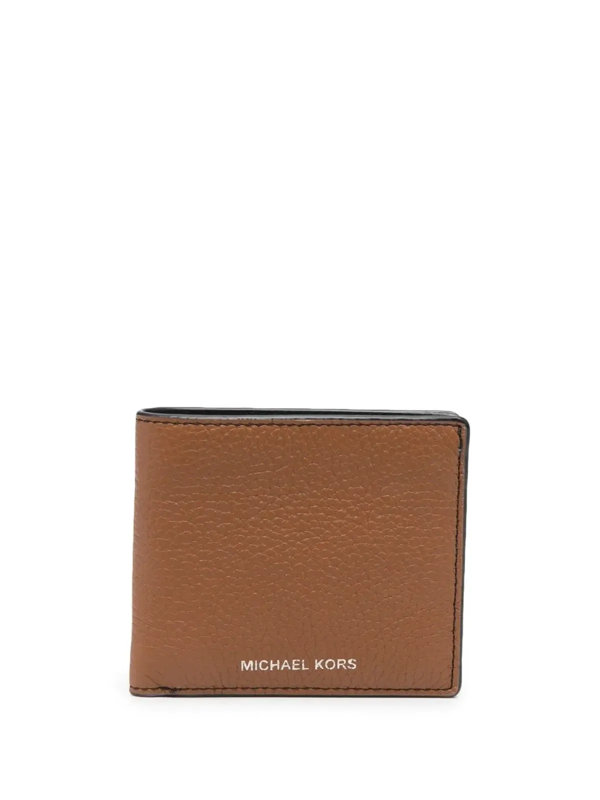 Michael Michael Kors グレインレザー二つ折り財布 ブラウン - 画像1