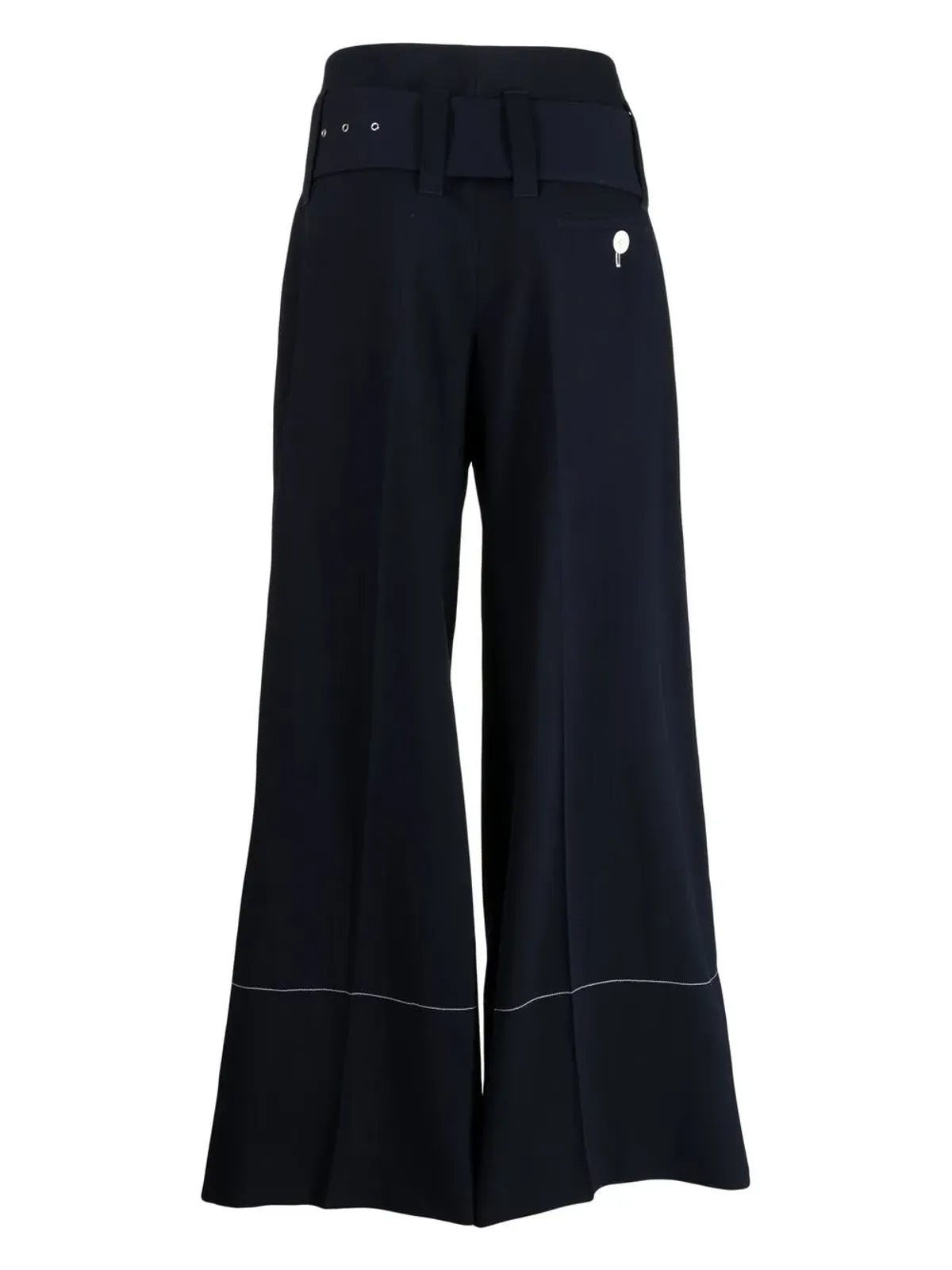 Celine Pre-Owned ベルト付きワイドレッグパンツ - 画像2