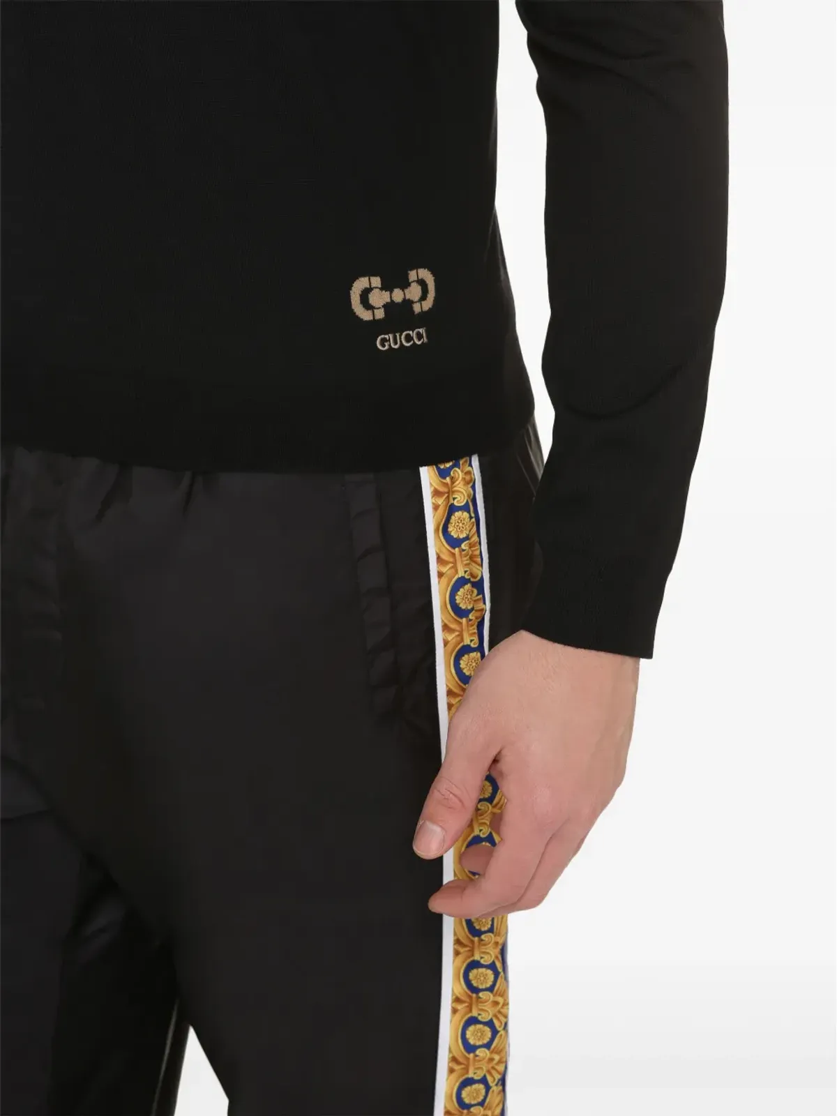 Gucci ホースビットインターシャ ウールセーター - 画像4