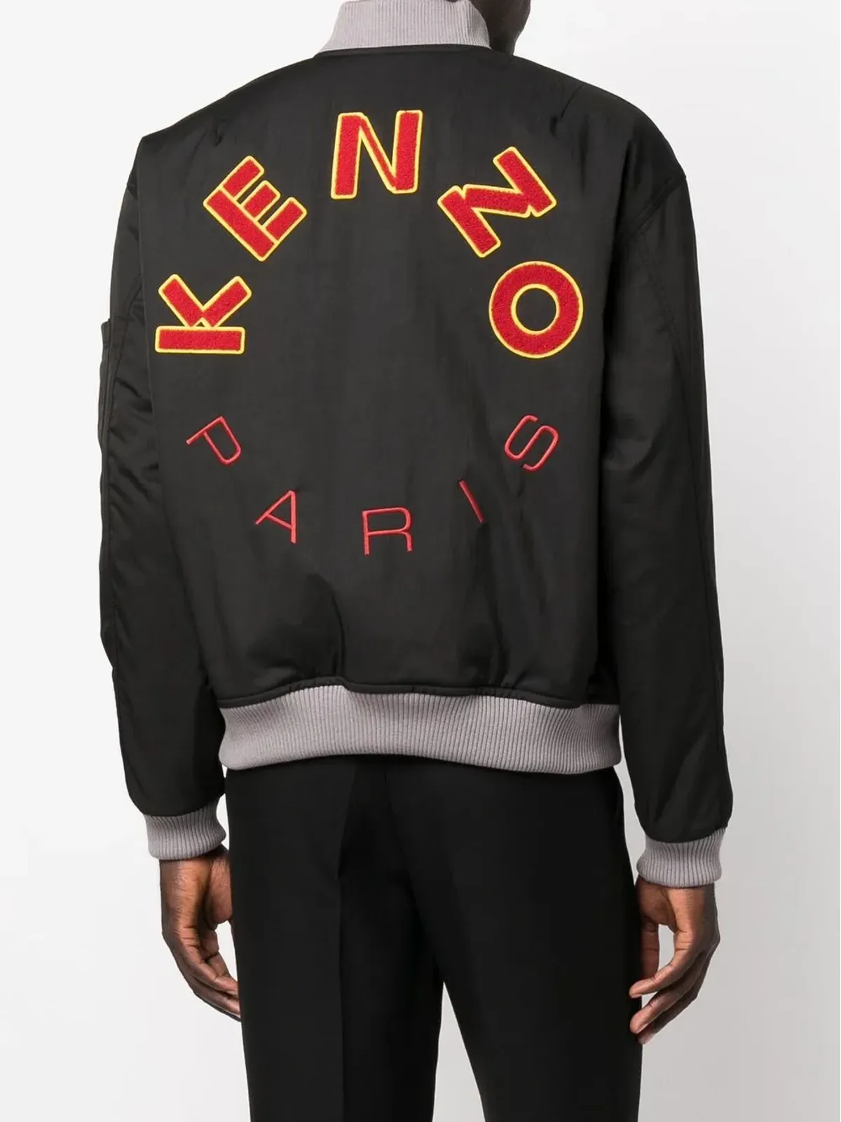 Kenzo コットン刺繍ロゴ ボンバージャケット - 画像4