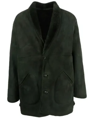 Burberry Pre-Owned 2000年代 ボタン留め シープスキン コート - サムネイル1