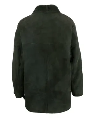 Burberry Pre-Owned 2000年代 ボタン留め シープスキン コート - サムネイル2