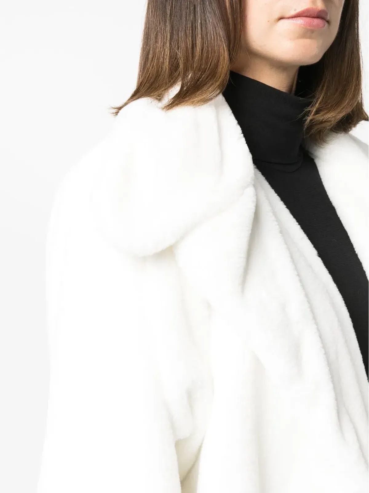 STYLAND フェイクファーオープンフロントコート - 画像5