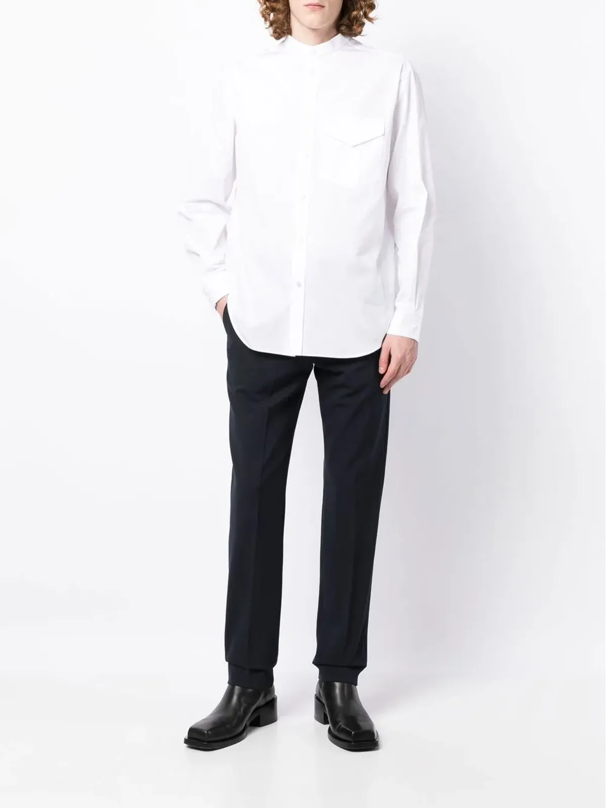Jil Sander stand-collar cotton shirt - 画像2