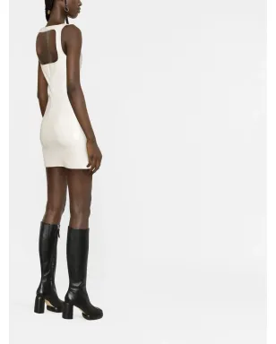 Courrèges フェイクレザー ノースリーブ ミニドレス - サムネイル3