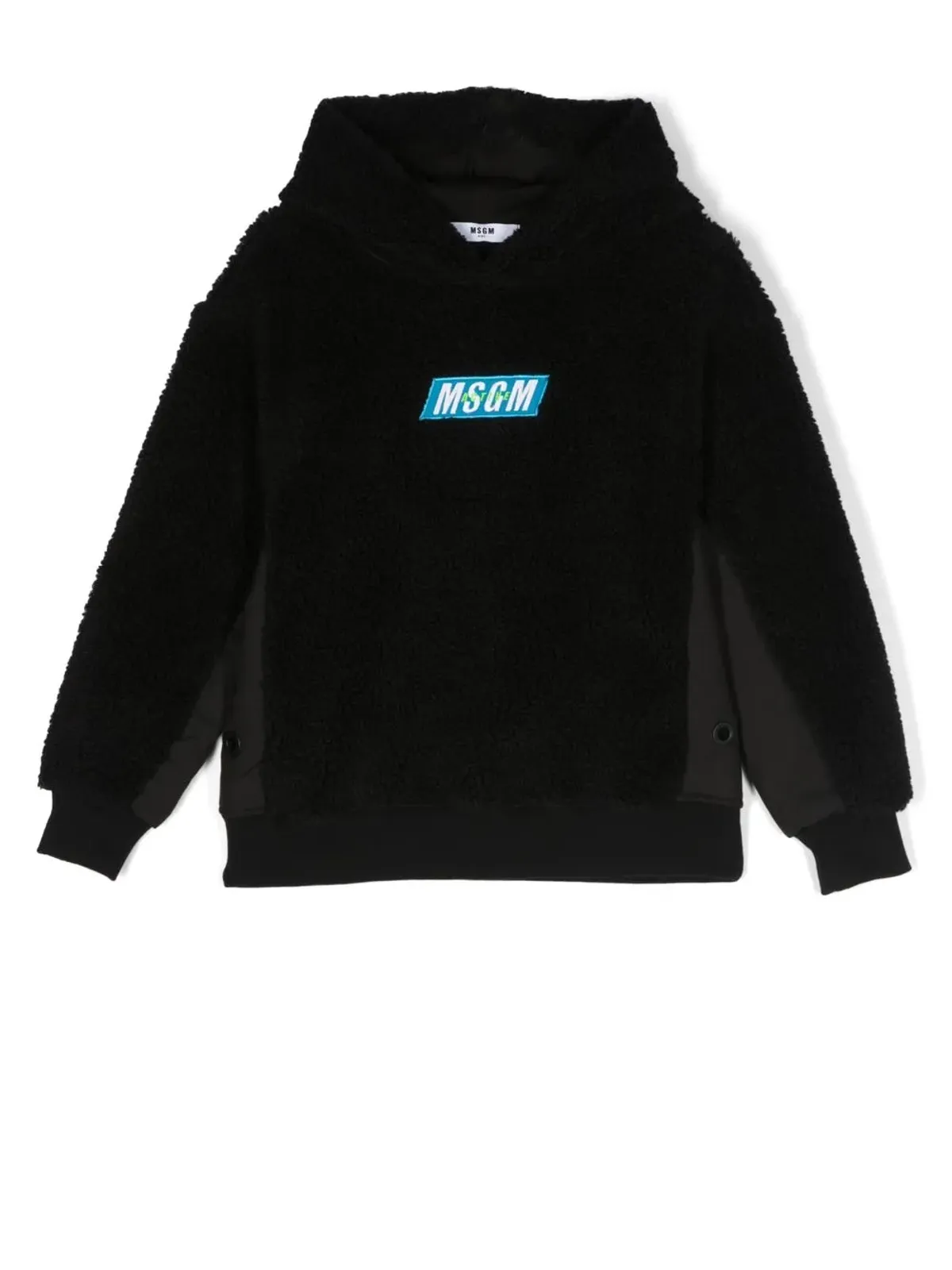 MSGM Kids ロゴ刺繍 テディフーディー - 画像1