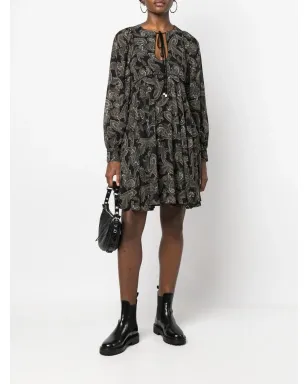 Michael Michael Kors ペイズリープリント長袖ドレス ブラック - サムネイル2