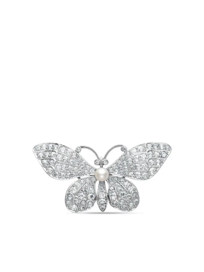 Pragnell Vintage Pragnell Vintage Edwardian platinum diamond and pearl brooch - Silverの商品画像