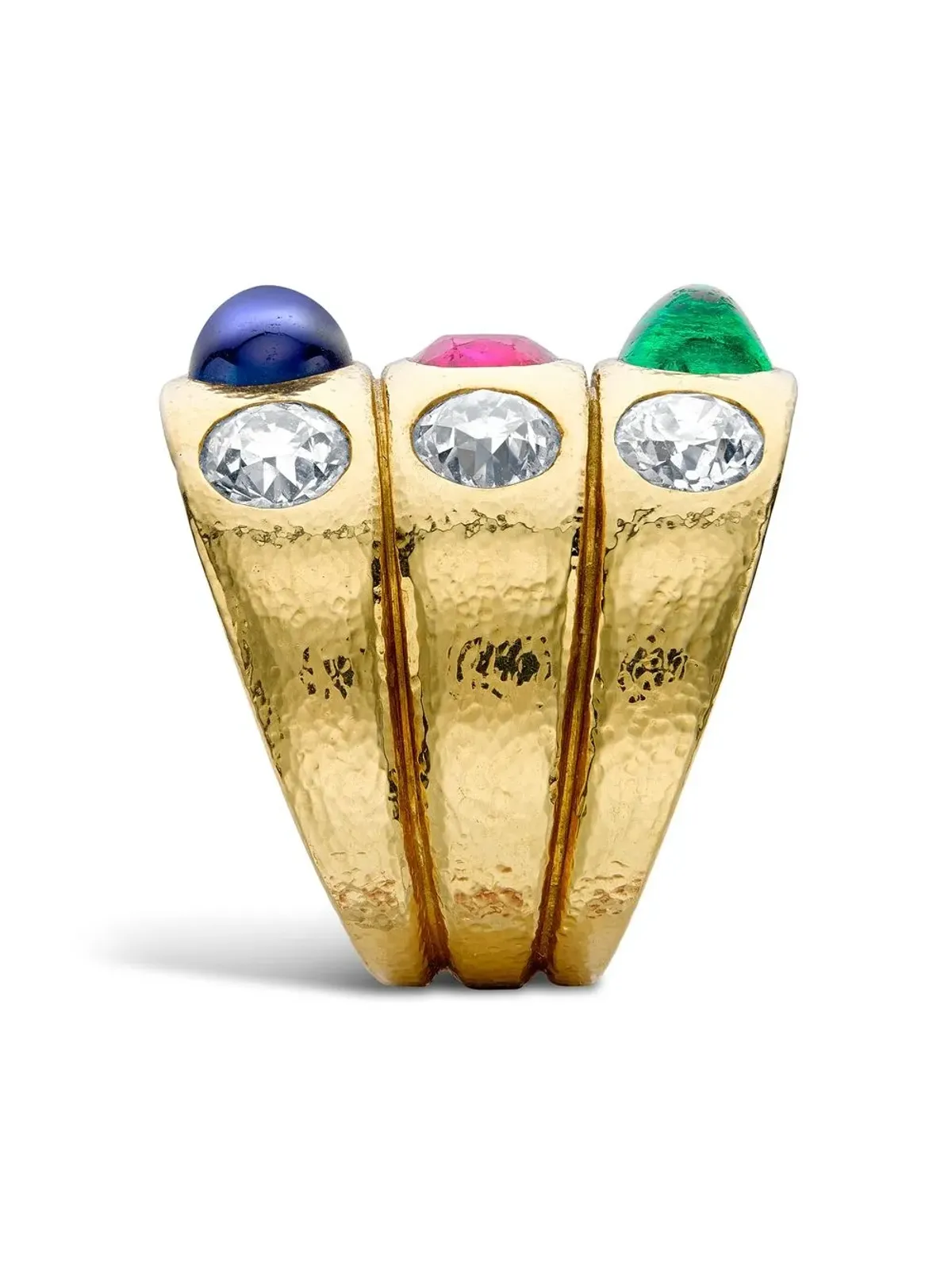 Pragnell Vintage 1970年 18K イエローゴールド ジェムストーン ドレスリング - 画像2