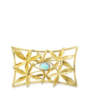 Pragnell Vintage 18kt イエローゴールド アンティーク・ヌーヴォー オパール ブローチ - サムネイル1