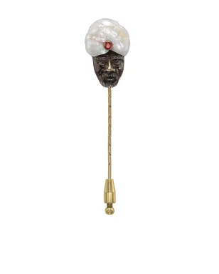 Pragnell Vintage 18kt イエローゴールド ヴィクトリアン 天然真珠とルビー ピン - サムネイル1