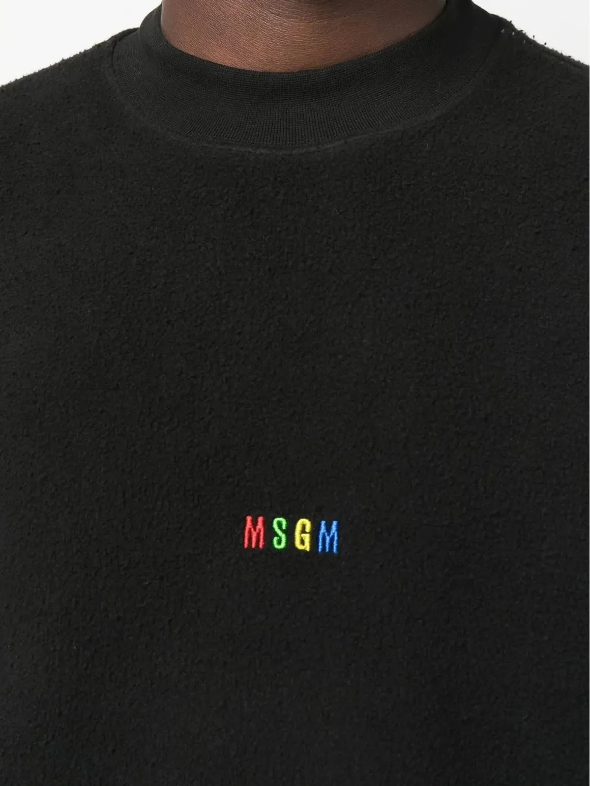 MSGM ロゴ刺繍フリーススウェット - 画像5