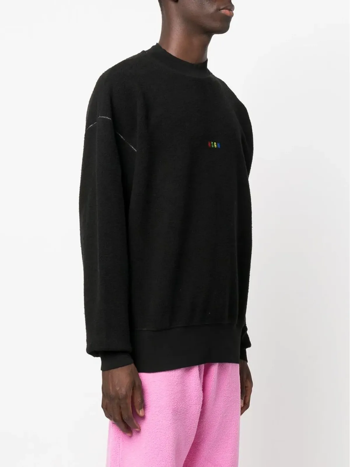 MSGM ロゴ刺繍フリーススウェット - 画像3