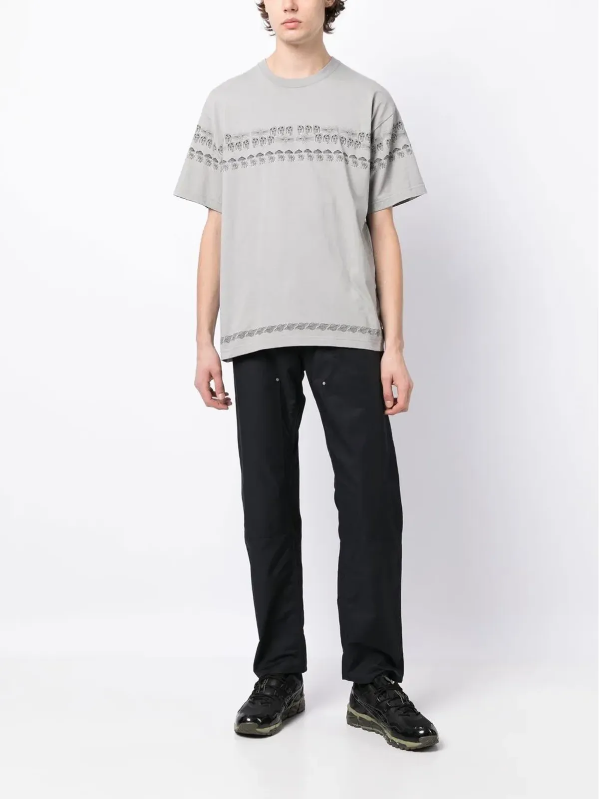 Neighborhood マッシュルームプリント・ディテールTシャツ - グレー - 画像2