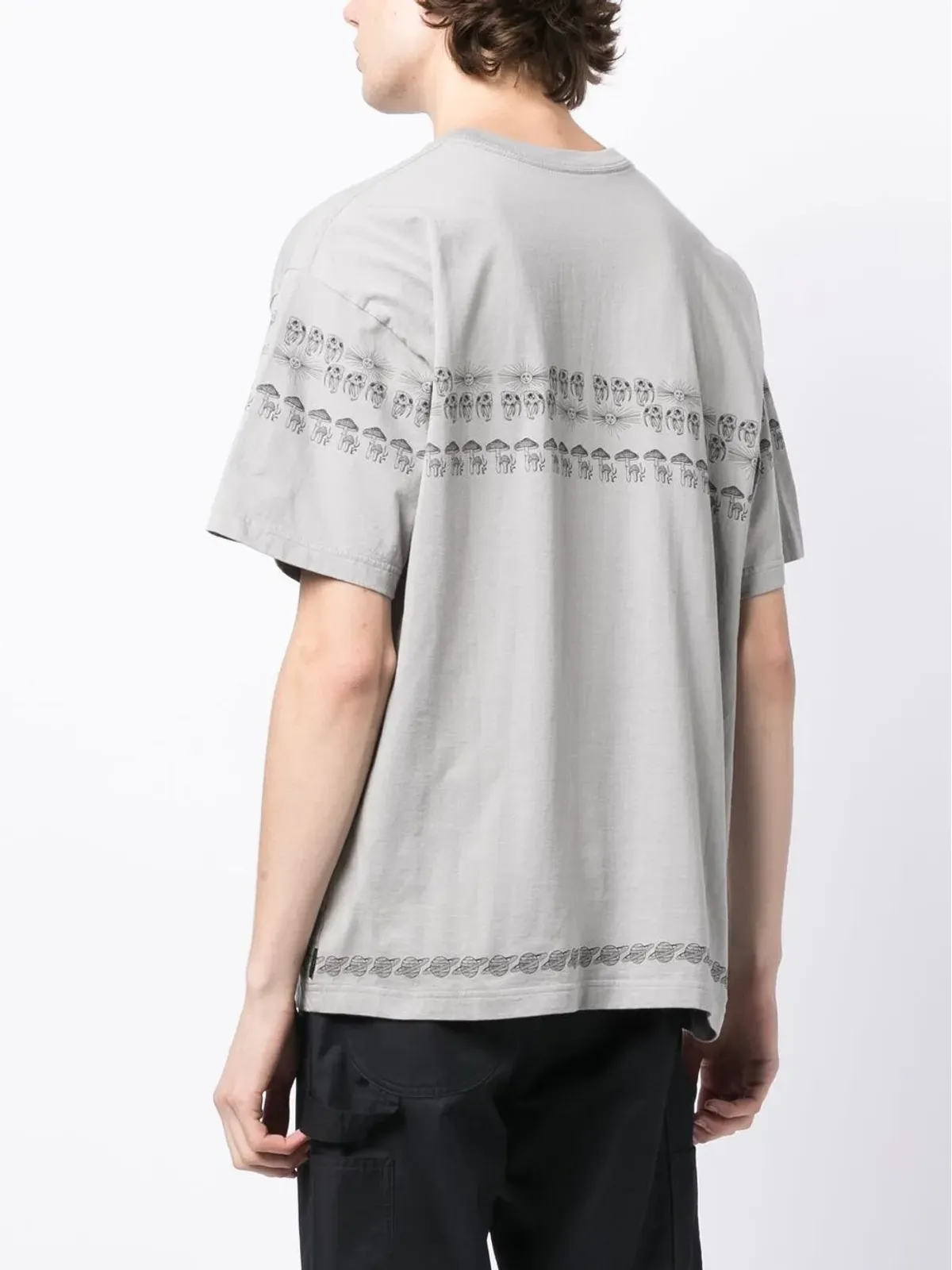 Neighborhood マッシュルームプリント・ディテールTシャツ - グレー - 画像4