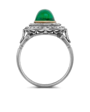 Pragnell Vintage 1901-1910年 プラチナ製 ターゲットエメラルドとダイヤモンド リング - サムネイル2