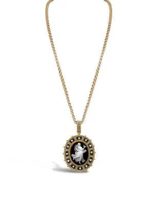 Pragnell Vintage 18K イエローゴールド ヴィクトリアン ブラックオニキス カメオ ペンダント - サムネイル2