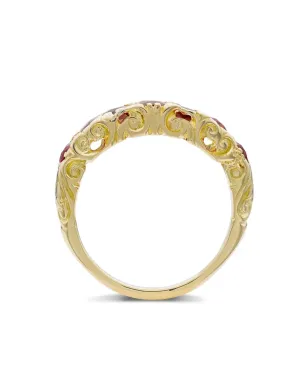 Pragnell Vintage 1837-1890 18K イエローゴールド ルビーリング - サムネイル2