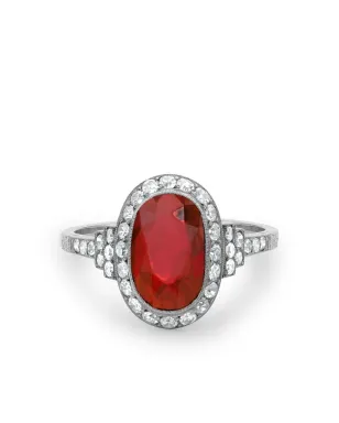 Pragnell Vintage プラチナ Edwardian ビルマ産ルビー リング - サムネイル1