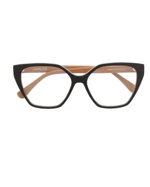 Max Mara Eyewear ジオメトリックフレーム眼鏡 - ブラック - サムネイル1