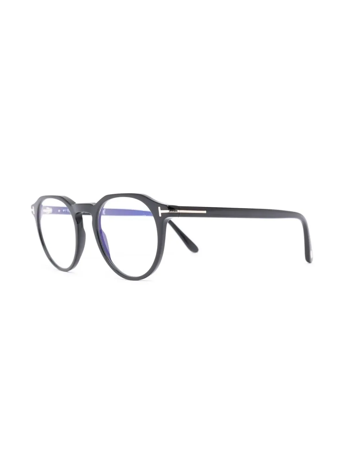 TOM FORD Eyewear FT5833B ラウンドフレーム眼鏡 ブラック - 画像2