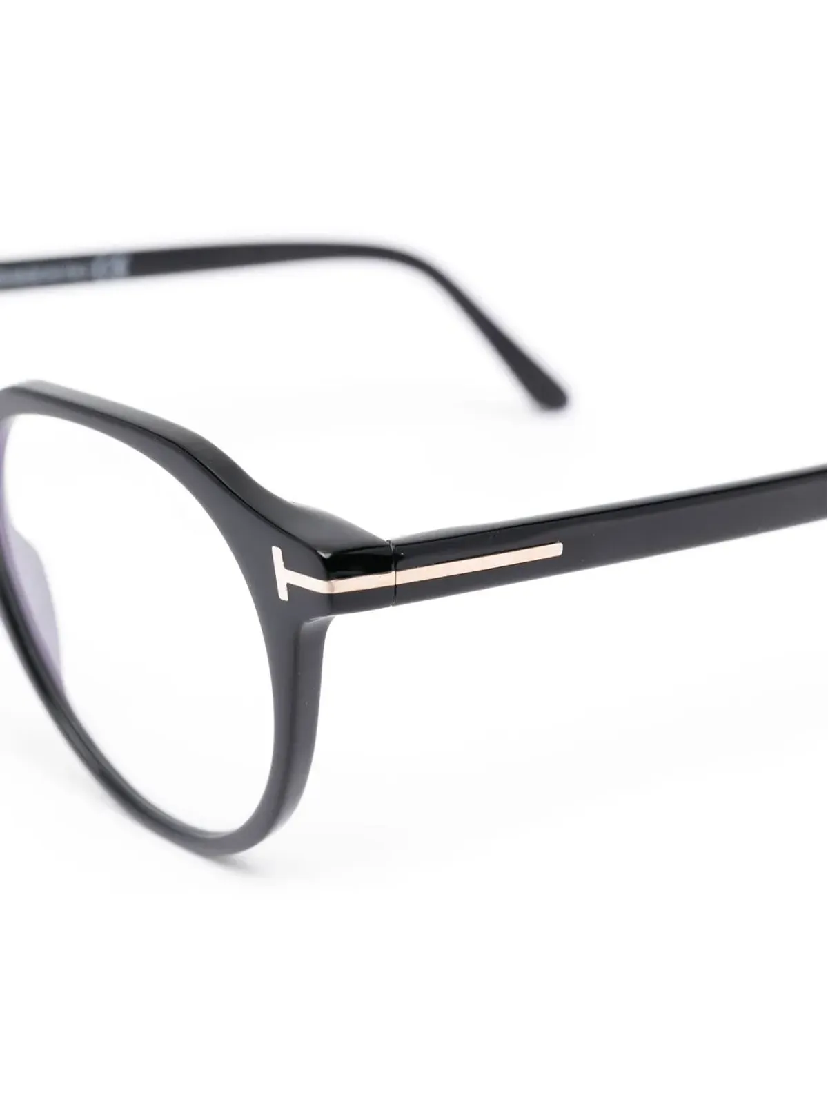TOM FORD Eyewear FT5833B ラウンドフレーム眼鏡 ブラック - 画像3