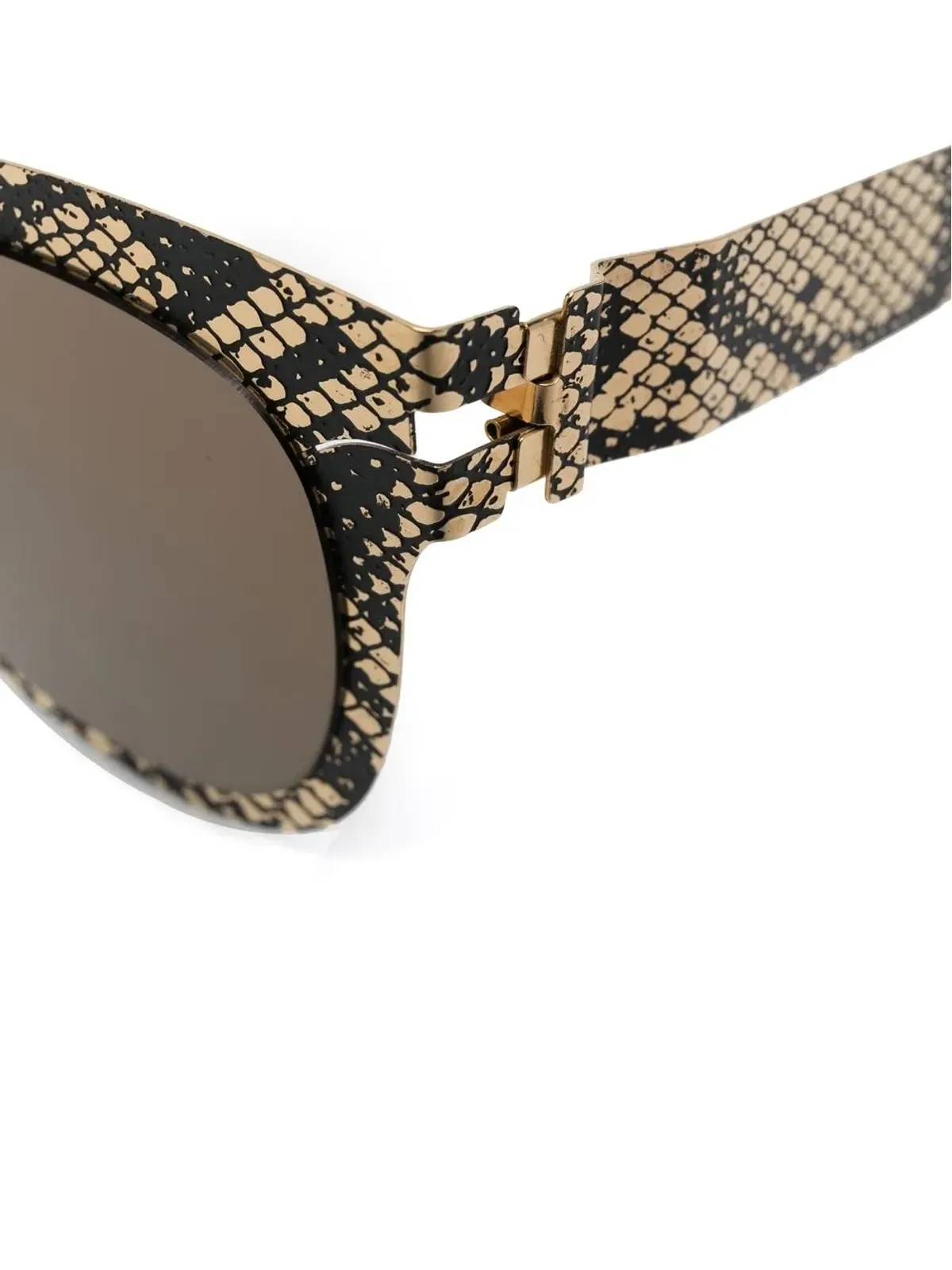 Mykita パイソンプリントウェイファラー型サングラス - 画像3