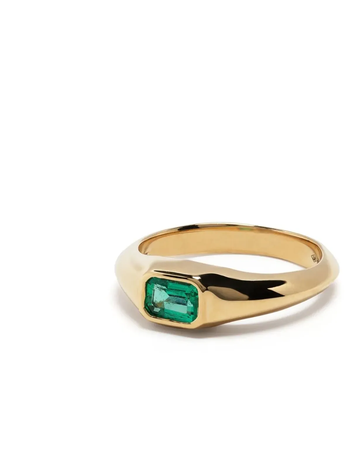Lizzie Mandler Fine Jewelry エメラルド付き18ktイエローゴールド サインリング - 画像3