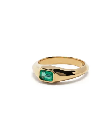Lizzie Mandler Fine Jewelry エメラルド付き18ktイエローゴールド サインリング - サムネイル3
