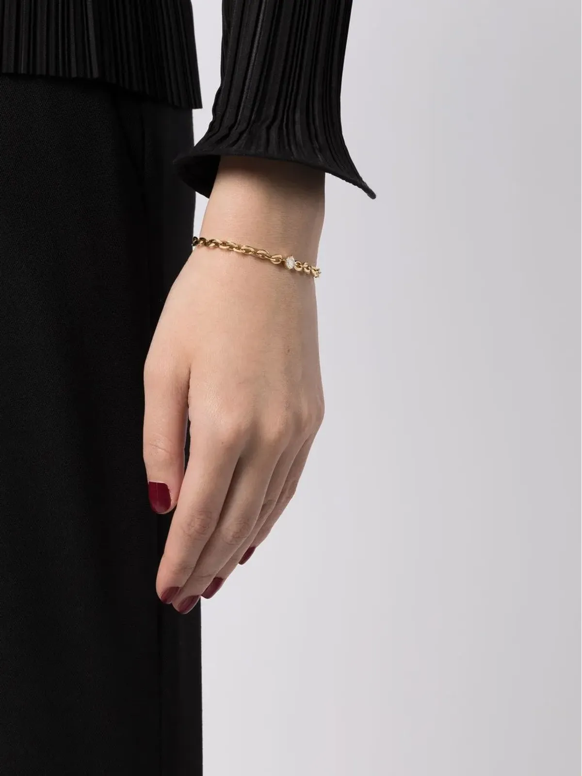 Lizzie Mandler Fine Jewelry 18K イエローゴールド ナイフエッジ ダイヤモンド ブレスレット - 画像2